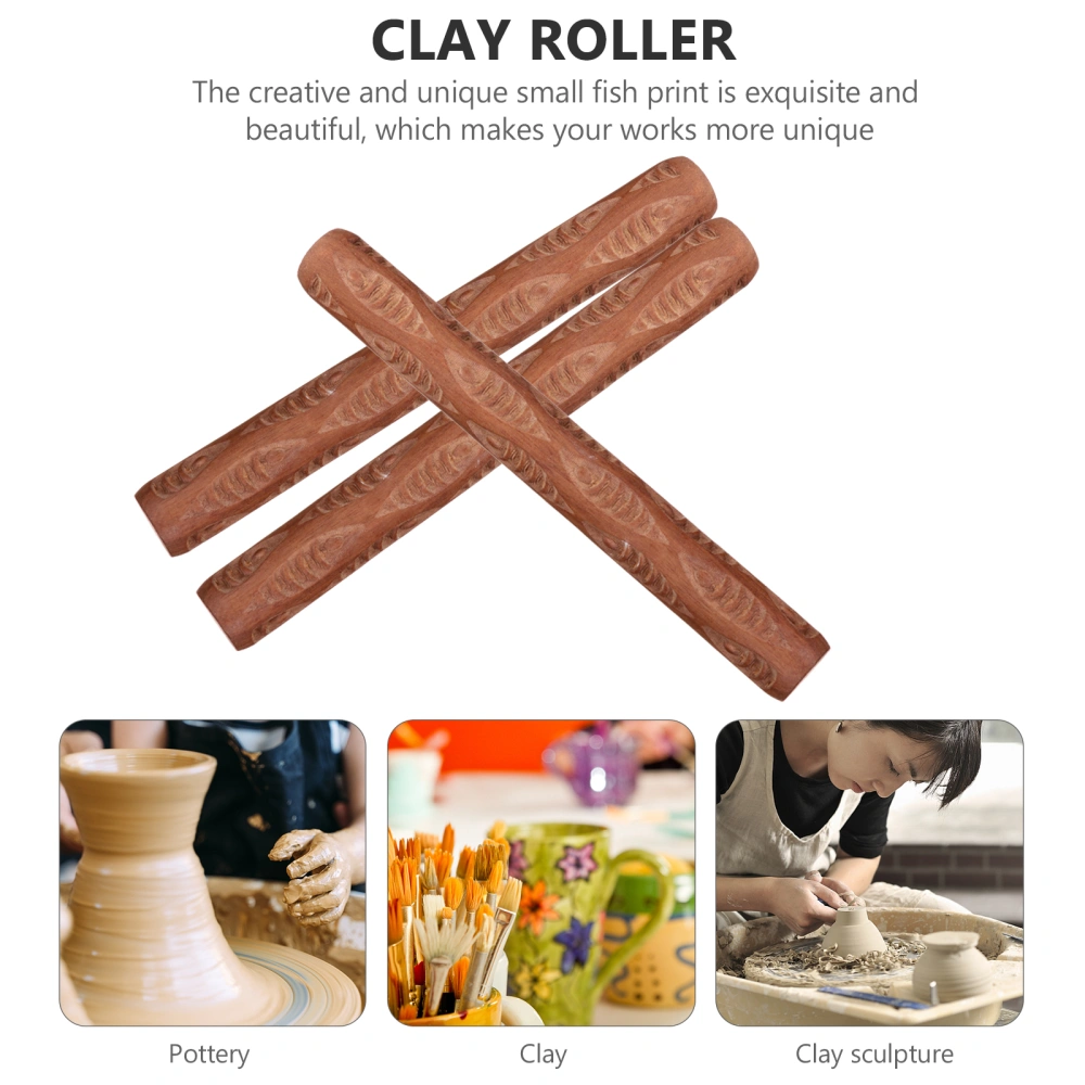 1pc Pottery Clay Roller Clay Printing Rod Mud Rolling Stick Ceramic Craft Tool