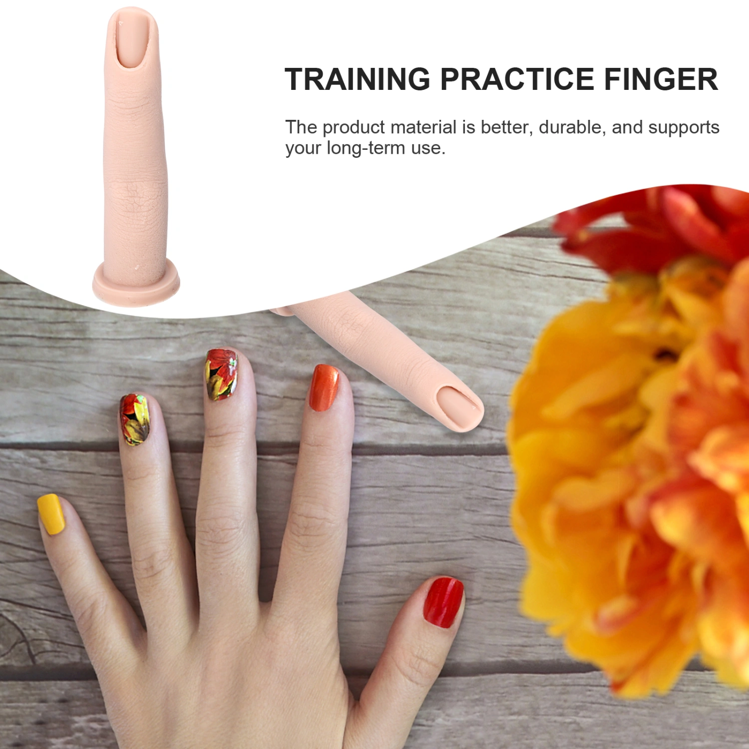1Pc Nail Shop Manicure Practice Finger Fake Nail Art Training Finger Model