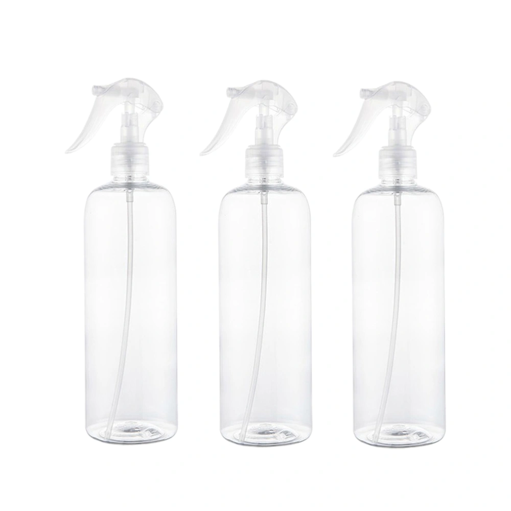 3 Pcs 500ml Plastic Empty Spray Bottle Transparent Flowers Plants Water Sprayer Refillable Bottle Baking Tools for Home Garden Barber Shop (Transparent)