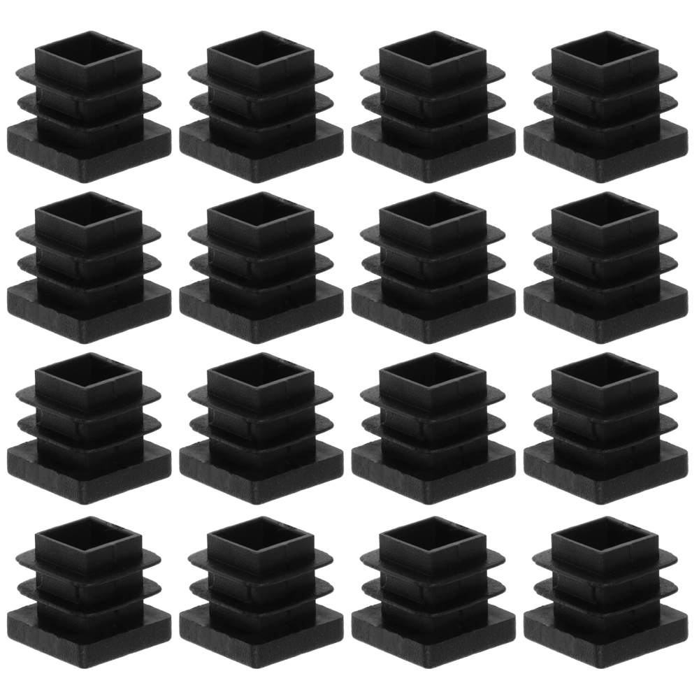 30Pcs Useful Furniture Leg Plugs Square End Caps Thickened  Chair Glide Inserts