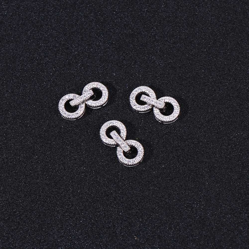 2pcs Silver Chain Clasps DIY Bracelet Necklace Clasp Connector Jewelry Making Accessories (Silver)