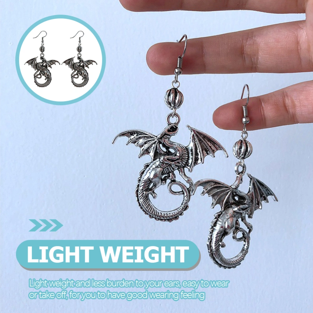 1 Pair Dragon Earrings Women Drop Earrings Retro Earrings Girls Personalized Earrings