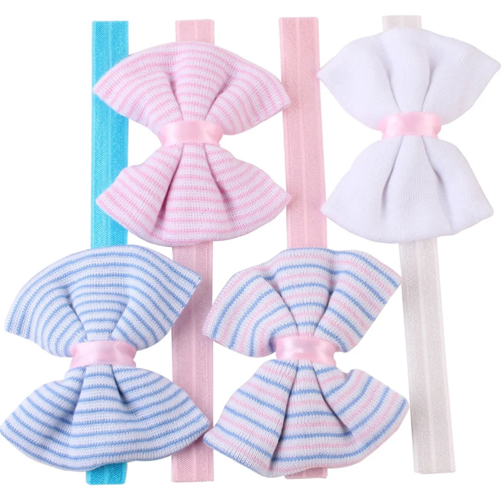 4pcs Adorable Kids Headbands Creative Bowknot Headdress Photo Props Cotton Hair Accessories (4 Colors, 1 Pack)