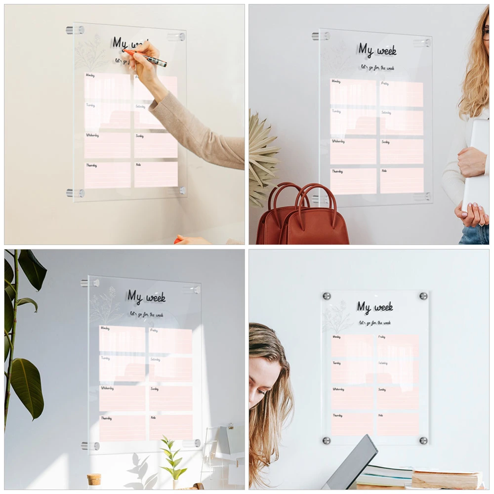 1 Set of Transparent Whiteboard Simple Handwritten Message Board Wall Whiteboard