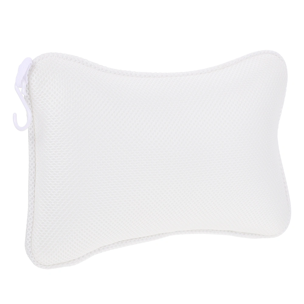 1Pc 3D Mesh Bath Pillow Practical Sucker Bone Shape Bathtub Spa Pillow