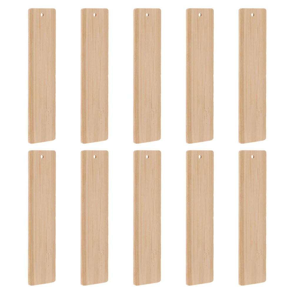 24Pcs Blank Bamboo Gift Tags Creative Blank Bamboo Bookmarks DIY Craft Ornament