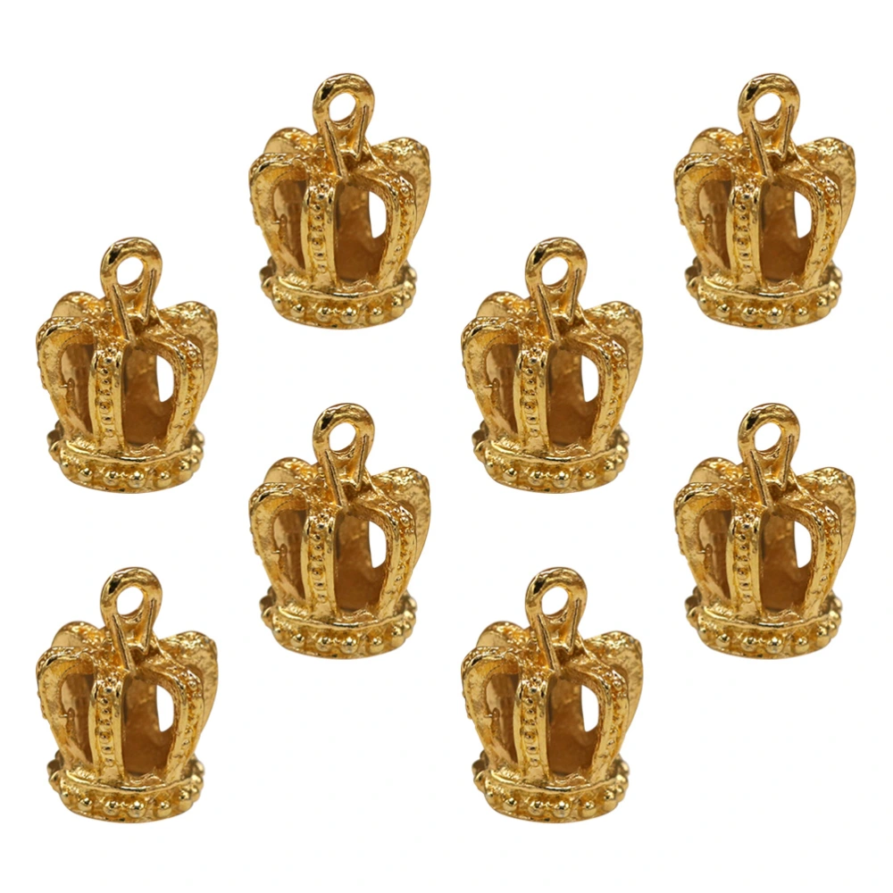 50pcs Fashion Crown Pendant DIY Alloy Charms Jewelry Making Accessories for Earrrings Necklace (Golden)