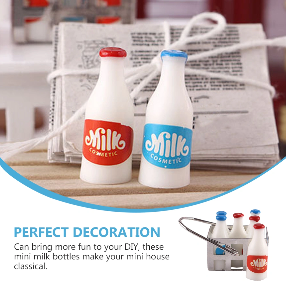 Miniature Milk Models Mini House Scene Accessories Mini Milk Model Playthings