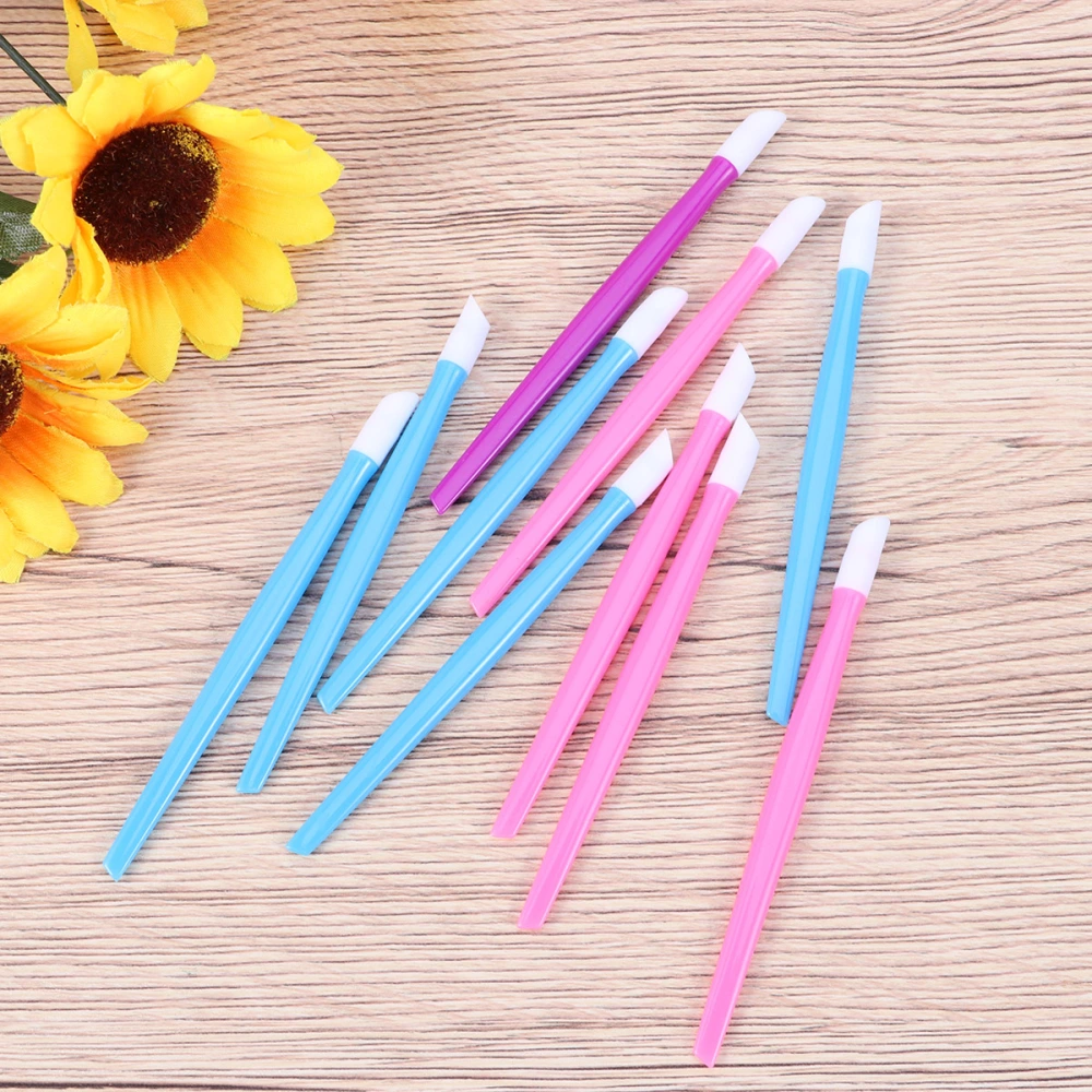 60pcs Nail Cuticle Pusher Nail Cleaner Professional Dead Skin Remover Manicure Tool Tipped Nail Art Tool (Pink, Purple, Blue)