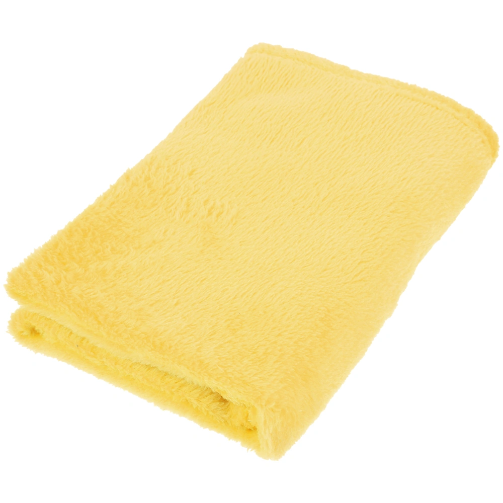 Gorgeous Flannel Fleece Pet Blanket Cozy Towel Solid Color Pet Blanket(Yellow)