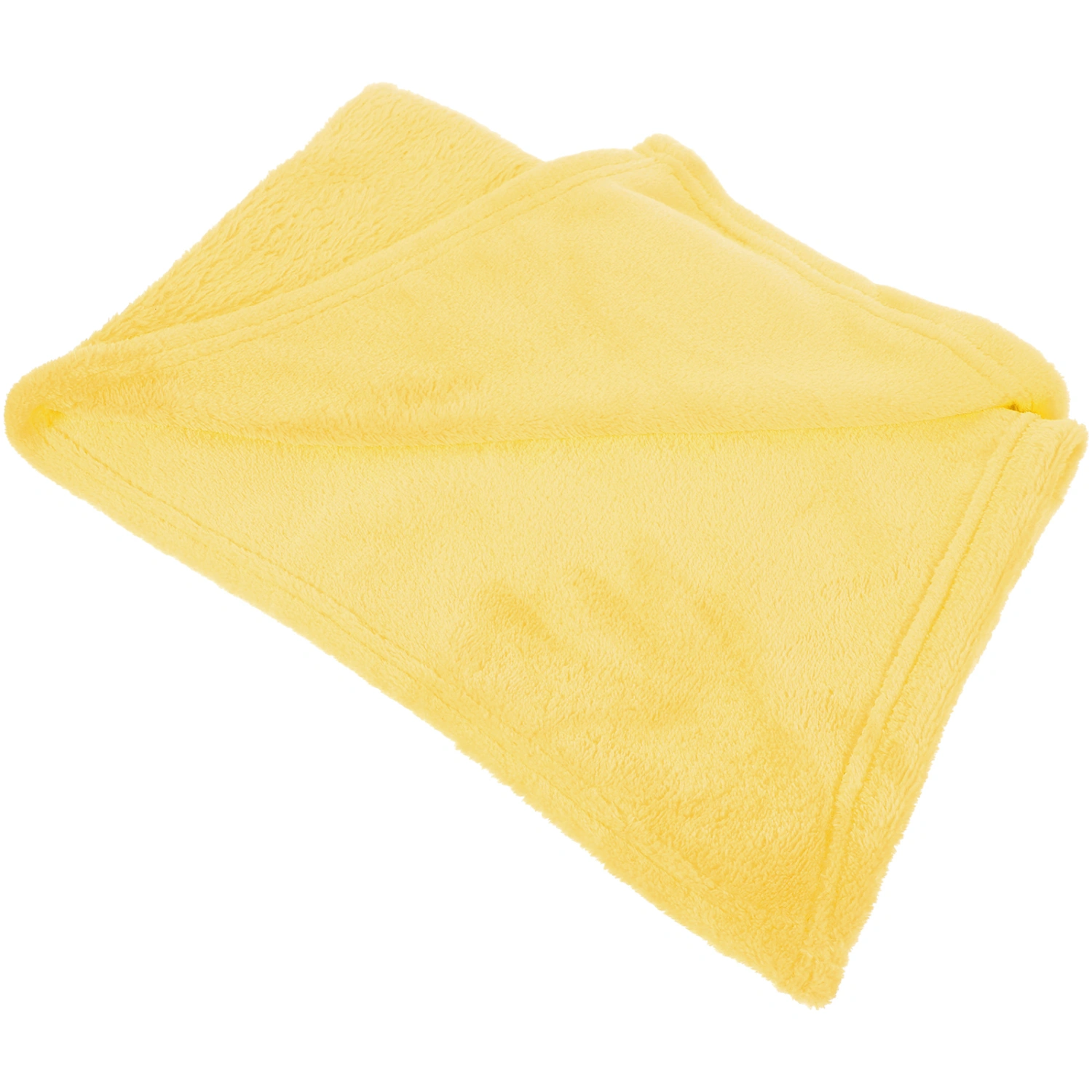 Gorgeous Flannel Fleece Pet Blanket Cozy Towel Solid Color Pet Blanket(Yellow)