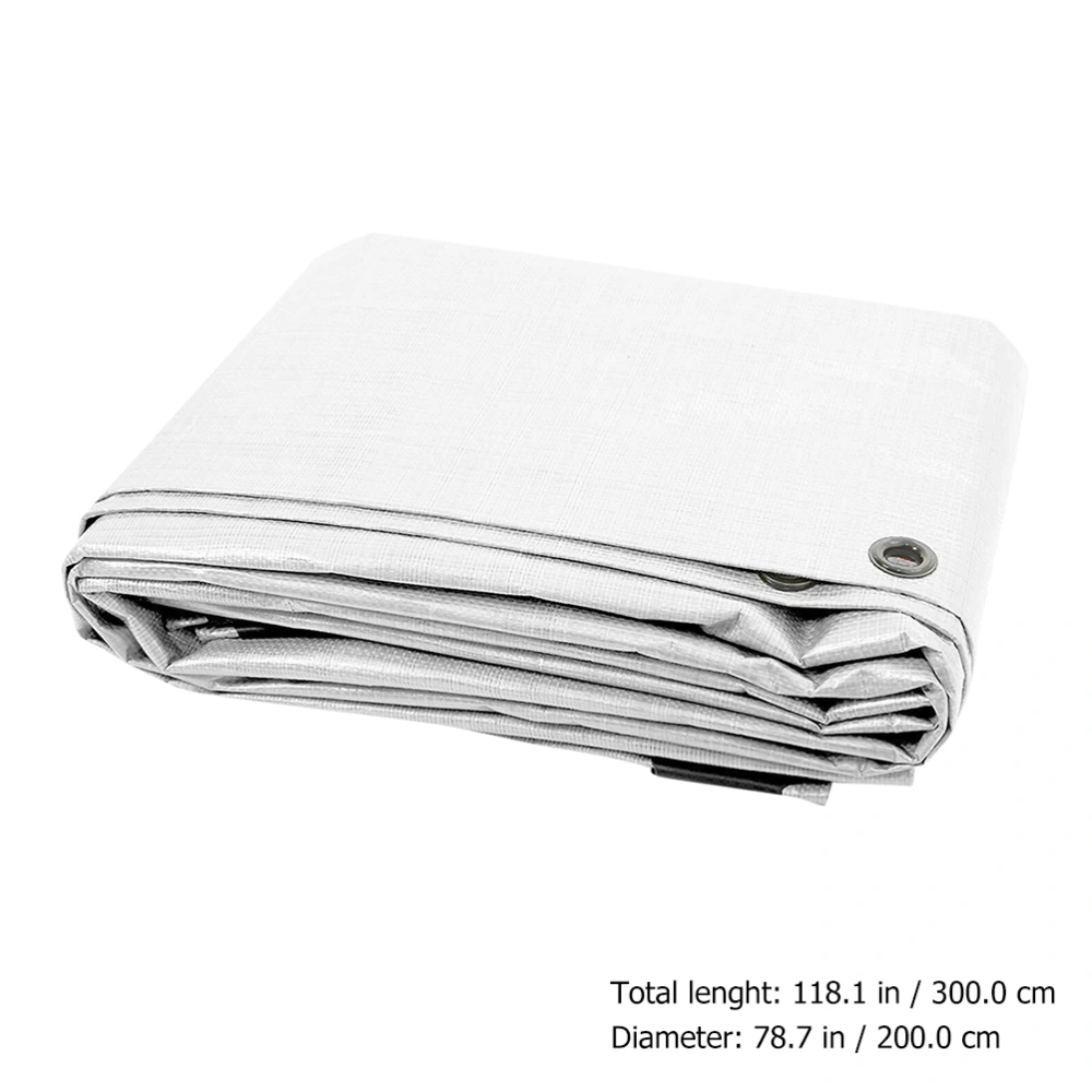 1Pc White Tarpaulin Cloth Waterproof Dustproof Cloth Sun Cloth for Car Truck