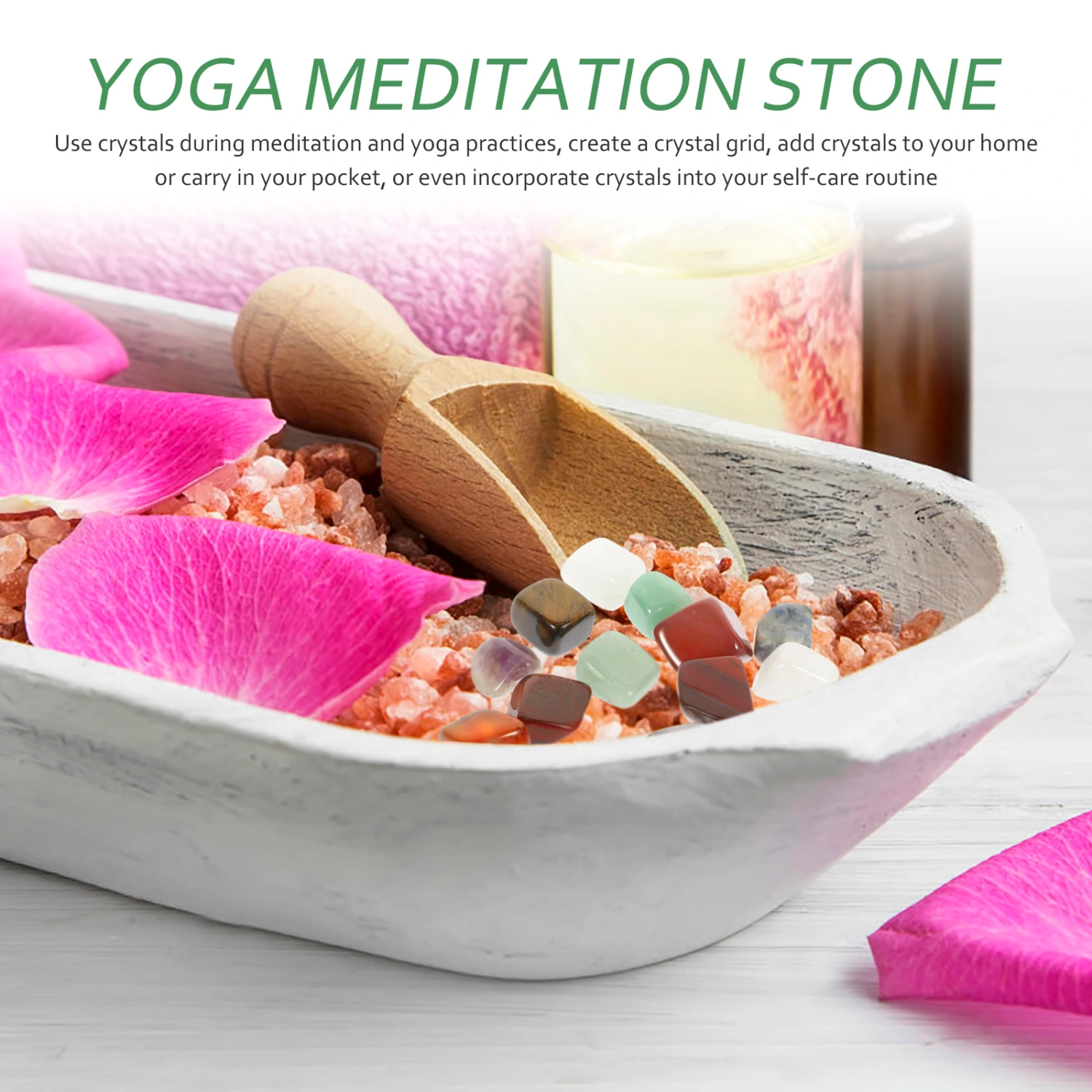 14Pcs Decorative Energy Stones Wear-resistant Chakra Stones Delicate Natural Stones (Random Style)