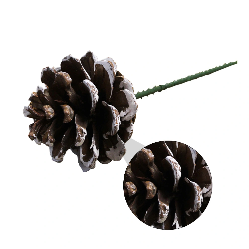 10 Pcs Simulated Pinecones Natural Pinecone Decors Garland Accessories (Coffee)