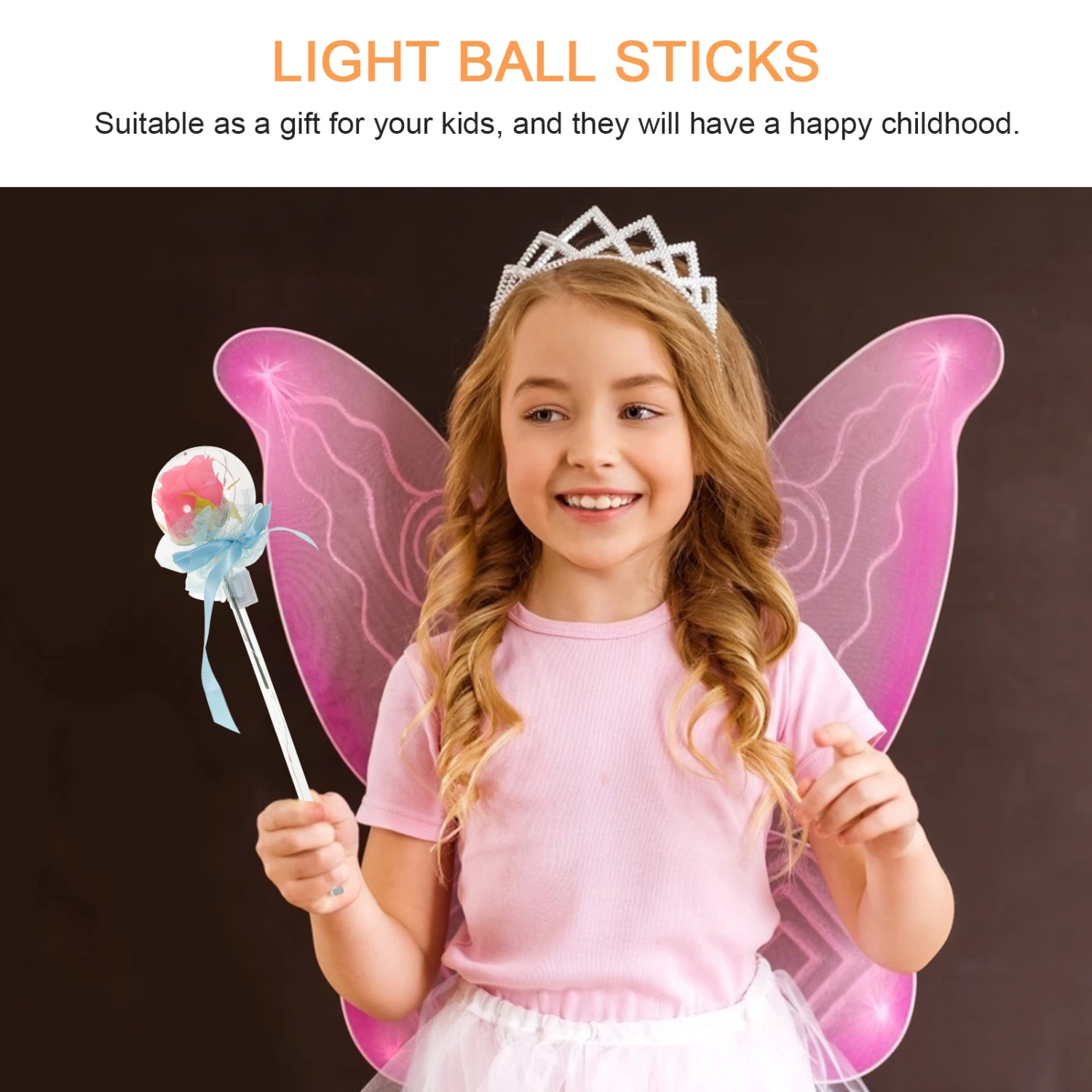 3pcs Luminous Toys Flashing Ball Sticks Fairy Wand For Party Concert Festival Random Style