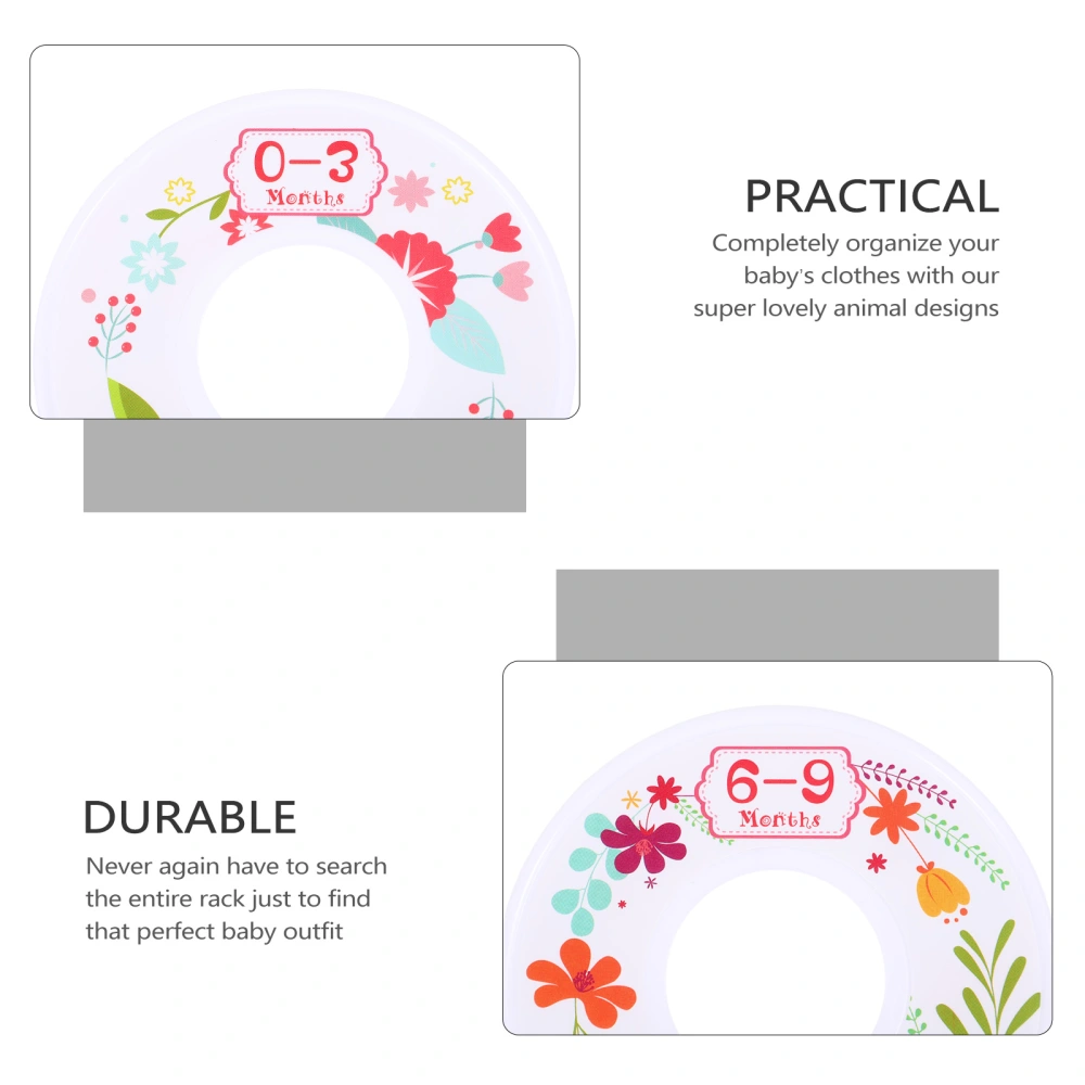 2 Sets Baby Nursery Closet Organizer Dividers Cartoon Age Size Clothes Dividers