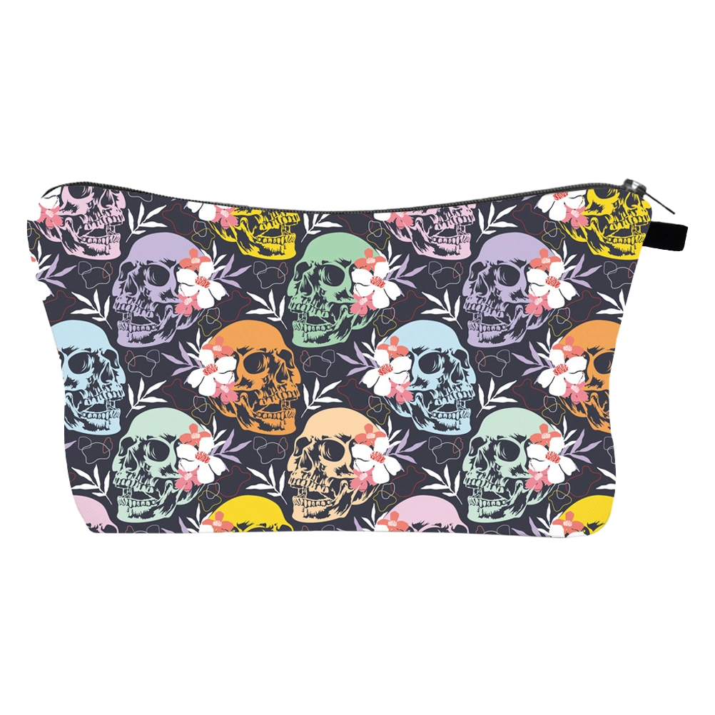 1Pc Makeup Product Storage Bag for Women Skull Printing Handbag Storage Bag