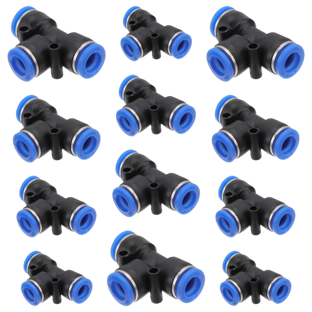 16PCS T-type Three-way Quick Connector PE-8-10-12-14 Air Compressor Connector