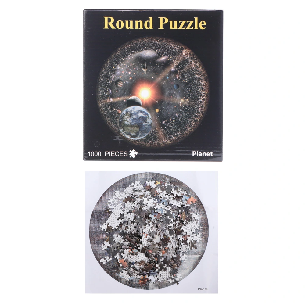 1000Pcs Fancy Puzzle Jigsaw Toy Pressure Reduction Toy Intelligence Puzzle Toy for Adults (Planet Puzzle)