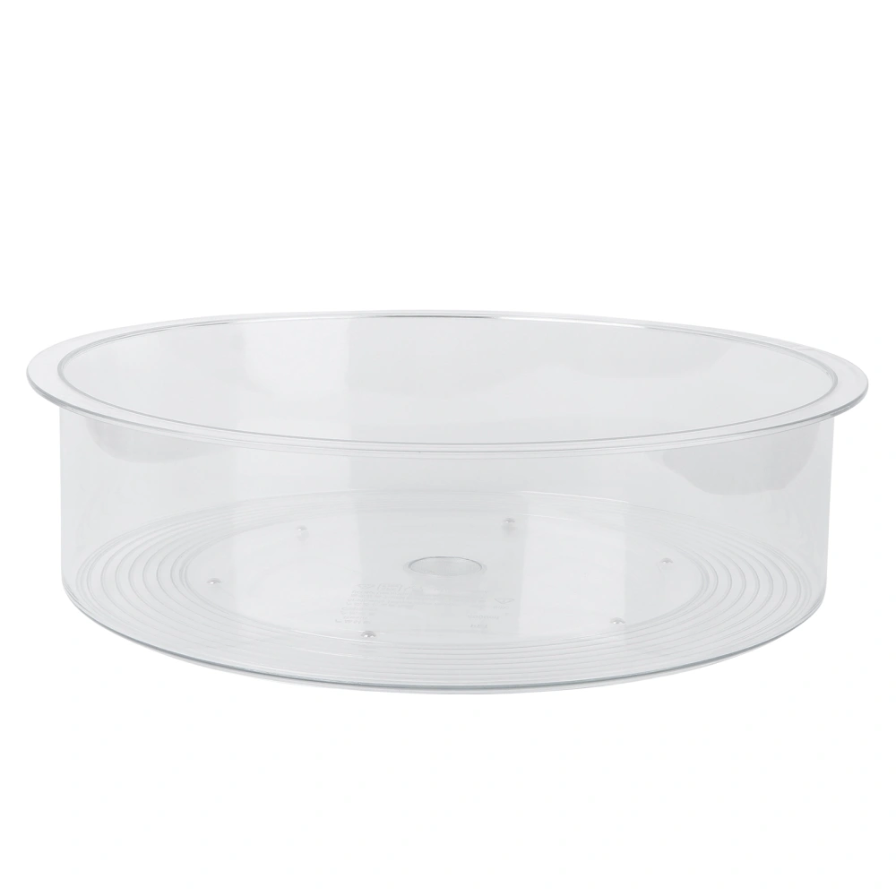 1PC Desktop Swivel Cosmetic Tray Multi-purpose Transparent Storage Tray (White)