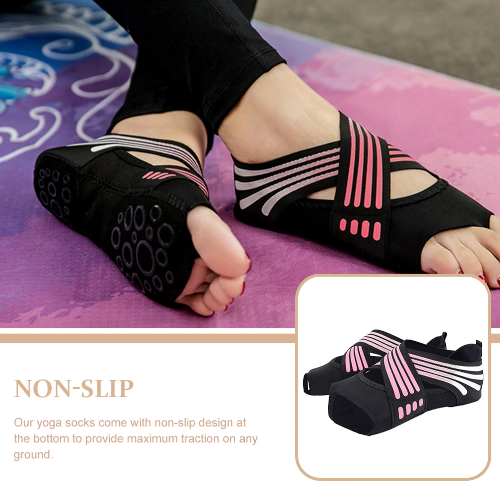 1 Pair of Women Yoga Training Shoes Anti-slip Socks for Fitness Soft-soled Shoes Yoga Socks