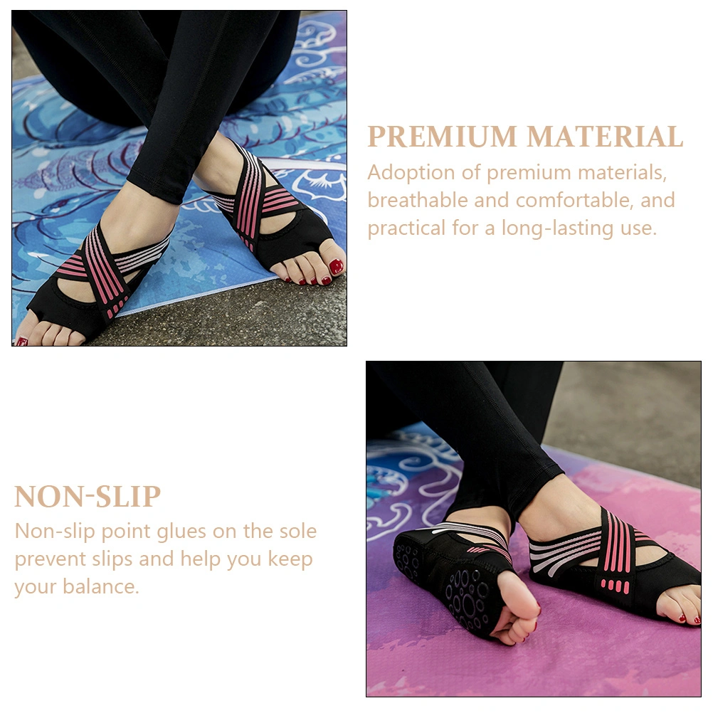 1 Pair of Women Yoga Training Shoes Anti-slip Socks for Fitness Soft-soled Shoes Yoga Socks