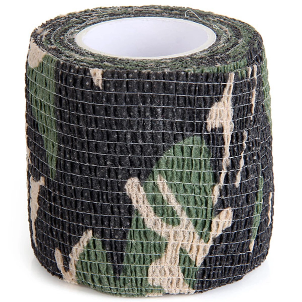 Uning Self-adhesive Protective Camouflage Tape Wrap 5CM x 4.5M Tactical Camo Form Multi-functional Non-woven Fabric Stealth Tape Stretch Bandage for Outdoor Military Hunting (Random Color)