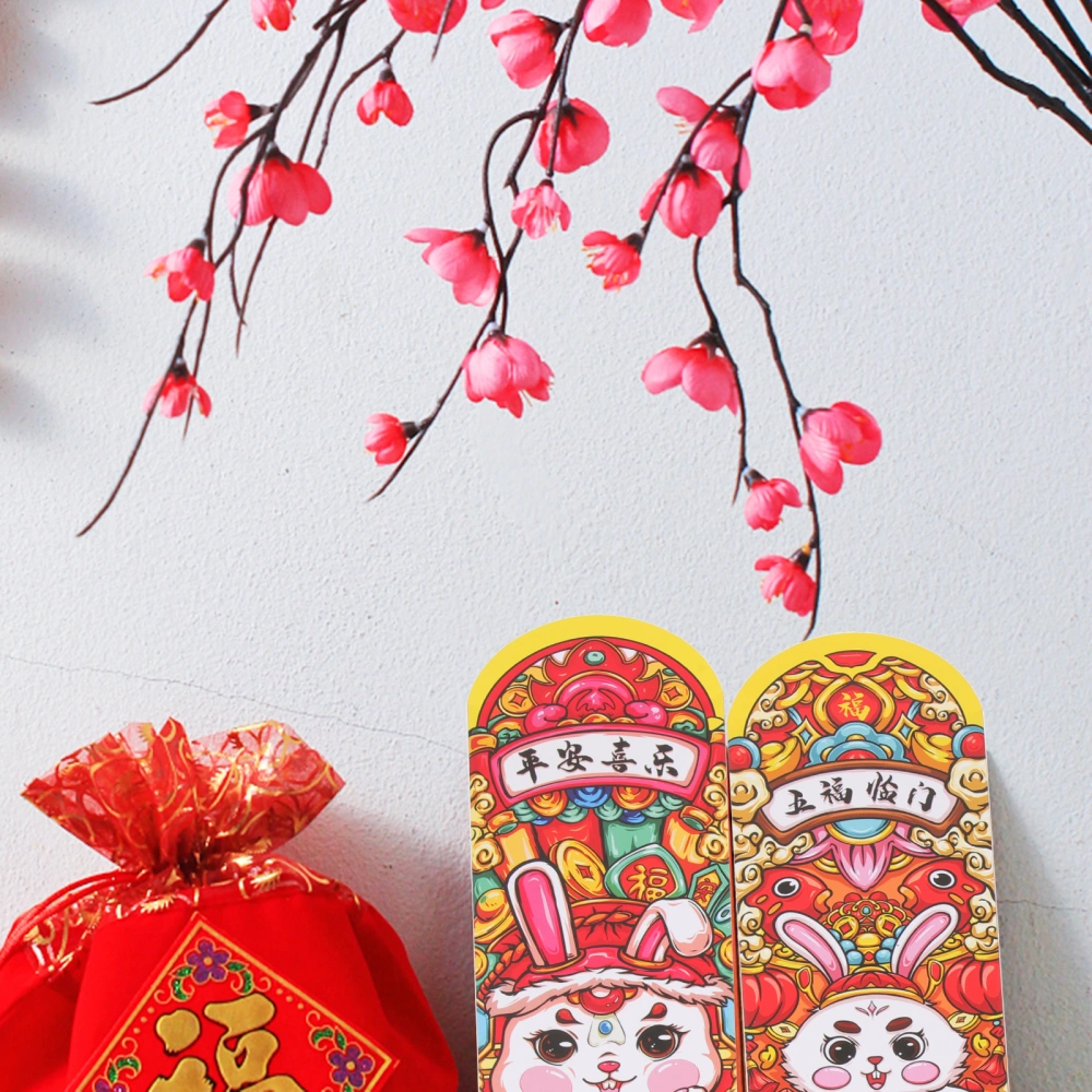 24pcs Chinese New Year Red Envelopes Creative Rabbit Year Red Packets New Year Supplies Mixed Style