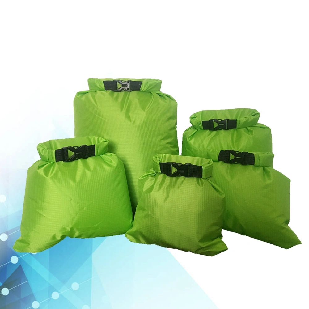 5 PCS Portable Waterproof Dry Rafting Bag Multifunctional Outdoor Storage Pouch Bag Upstream Drifting Bag 1.5L 2.5L 3.5L 4.5L 6L for Camping Boating Kayaking Rafting (Fruit Green)