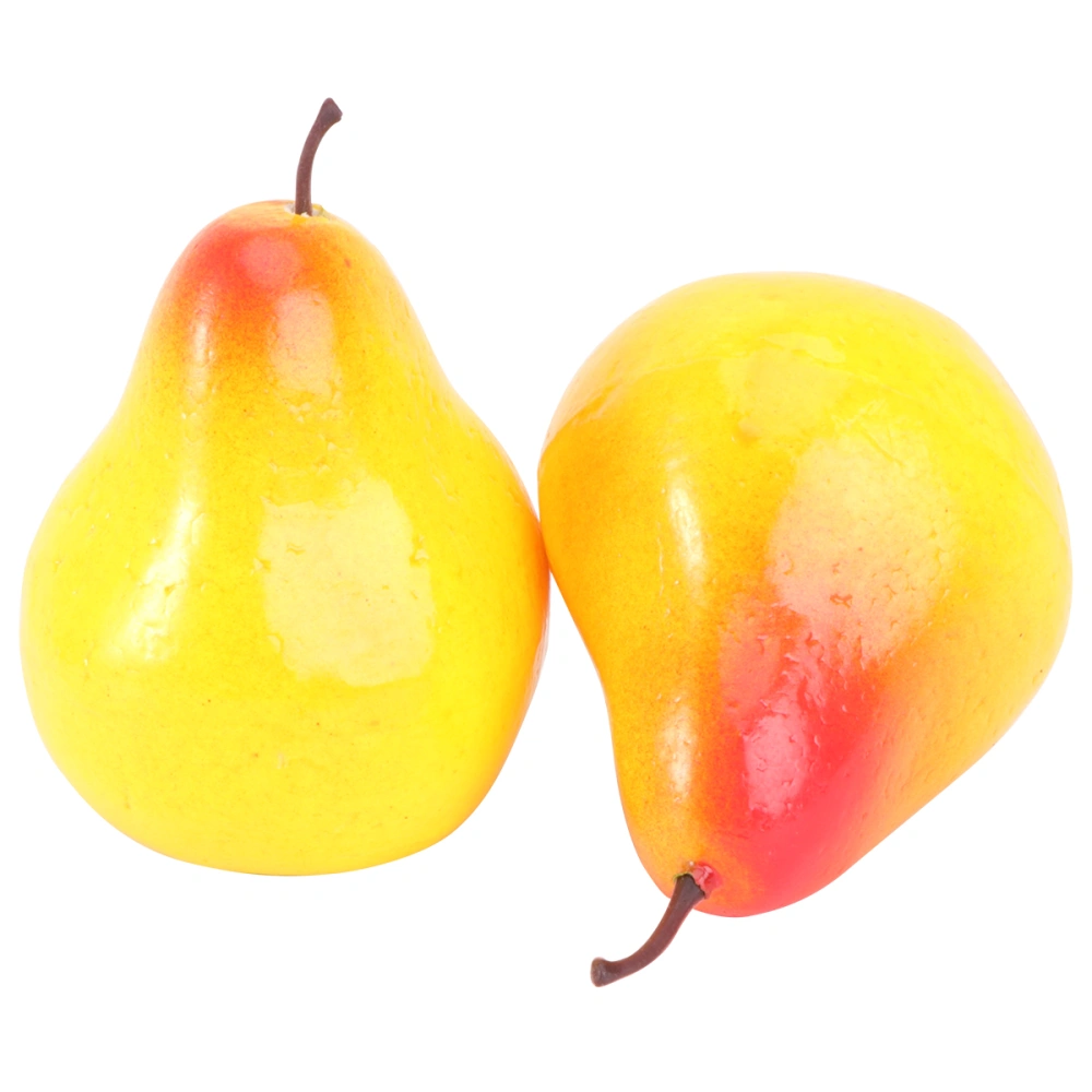 6pcs Simulation Pear Model Pear Decor Studio Fruit Props Home Ornament