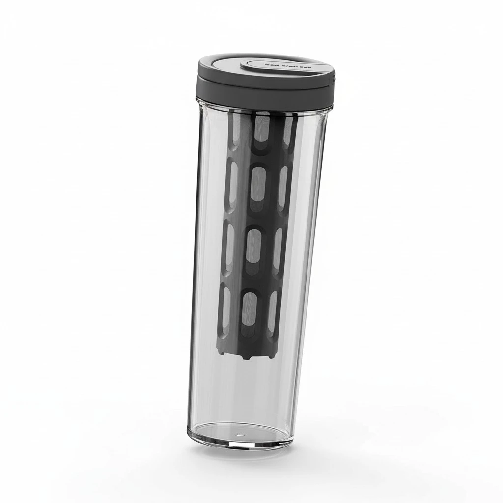 Reusable Cold Brew Bottle Transparent Water Kettle Cold Water Coffee Pitcher With Strainer 1L