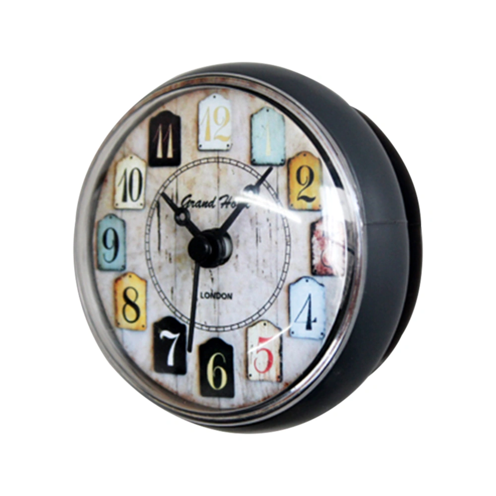 Round Bathroom Alarm Clock Suction Cup Clock Students Gift Home Office Kitchen Decoration