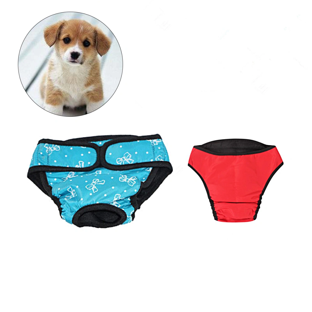 2 PCS Pet Dog Puppy Diaper Sanitary Physiological Pants Female Dog Shorts Panties Menstruation Underwear Size XS