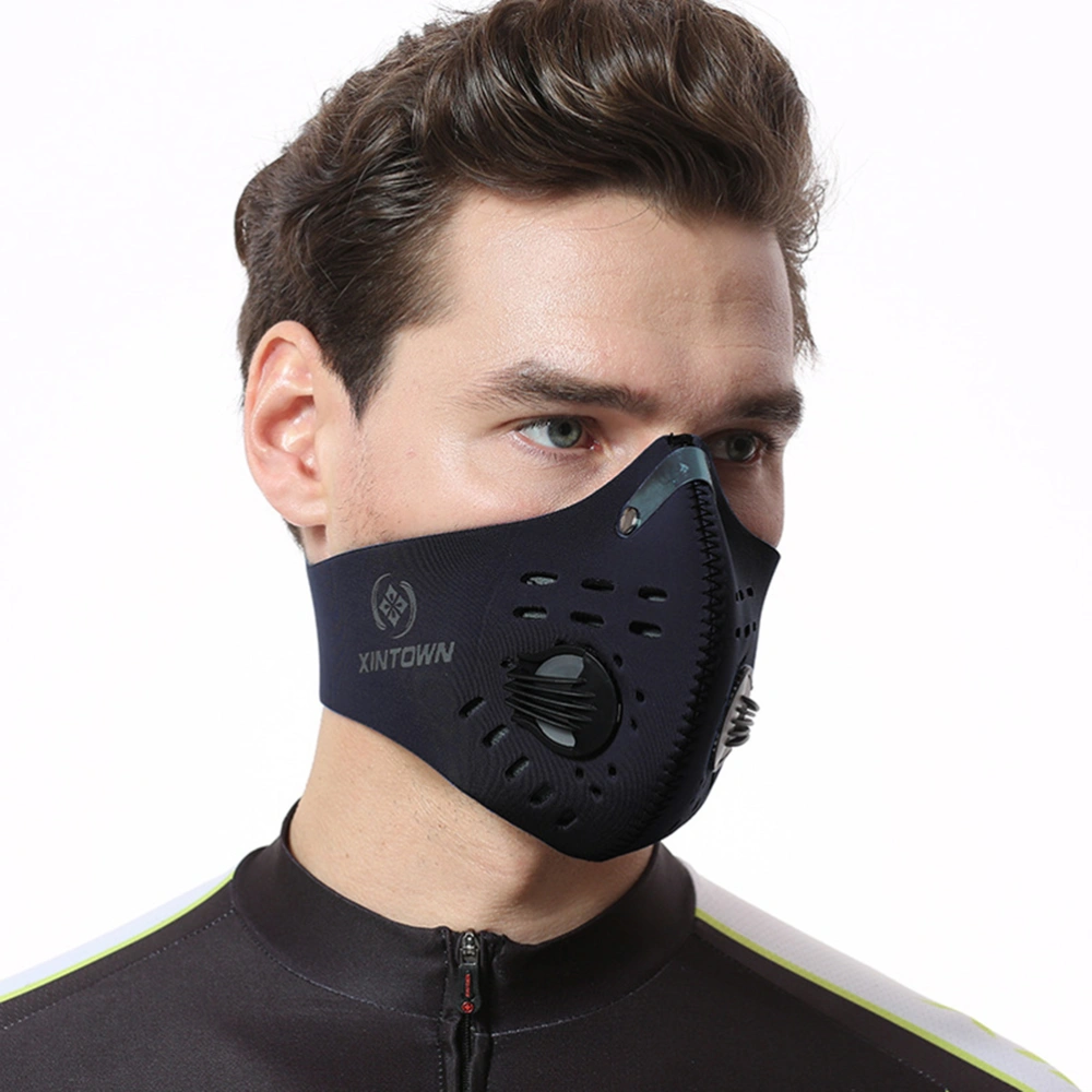 Activated Carbon Dust Mask Windproof Dustproof Anti-fog Sports Mask for Training Running Cycling Outdoor Activities