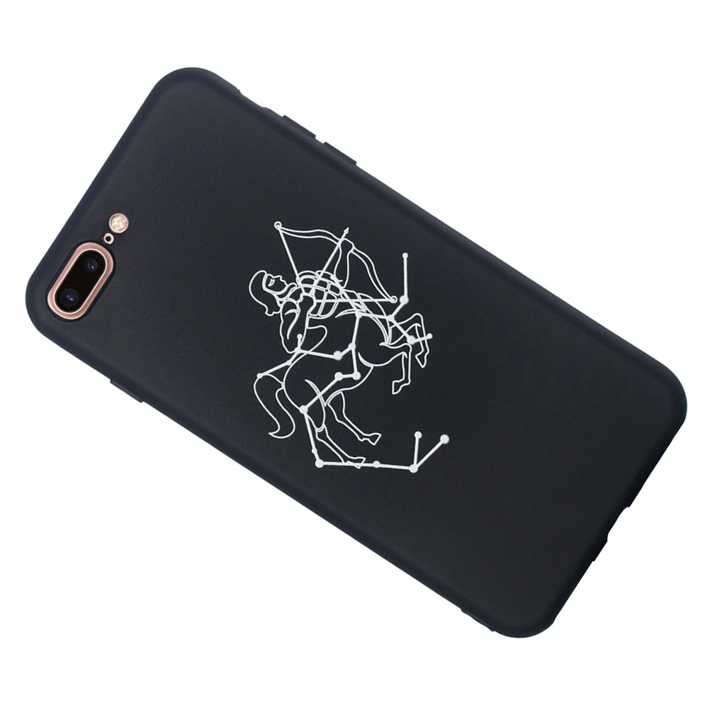 Twelve Constellations Phone Case Scratch-resistant Shockproof Protective TPU Phone Cover for iPhone 7 Plus/8 Plus (Sagittarius)