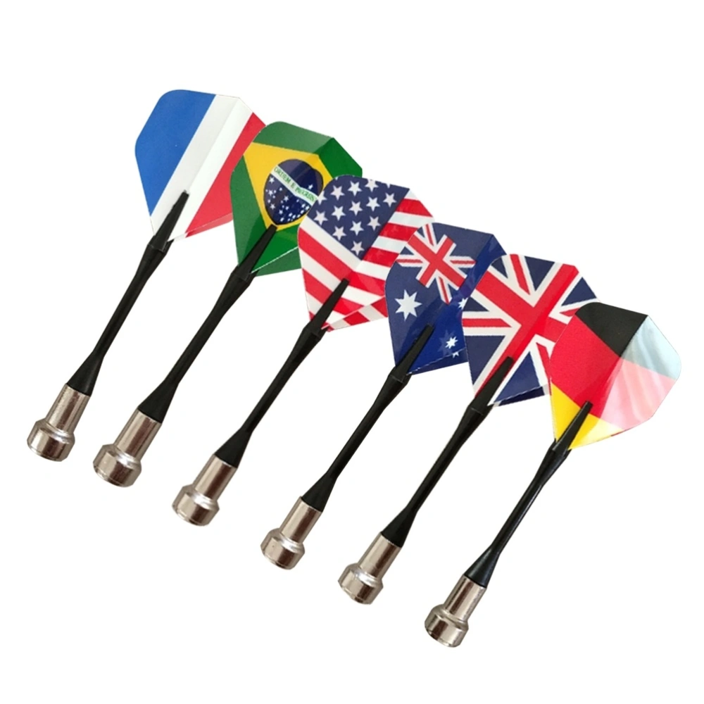 18pcs Magnetic Flag Darts Tip Darts  Flights Stainless Steel Needle Tip Dart Set with Extra Dart Rods