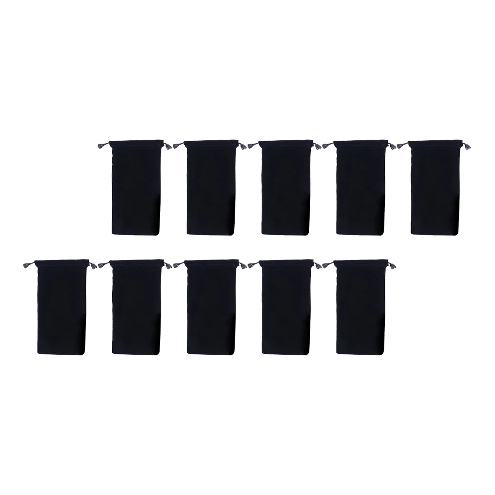 10pcs Multi-functional Flocking Storage Bag Watch Bag Drawstring Storage Bag