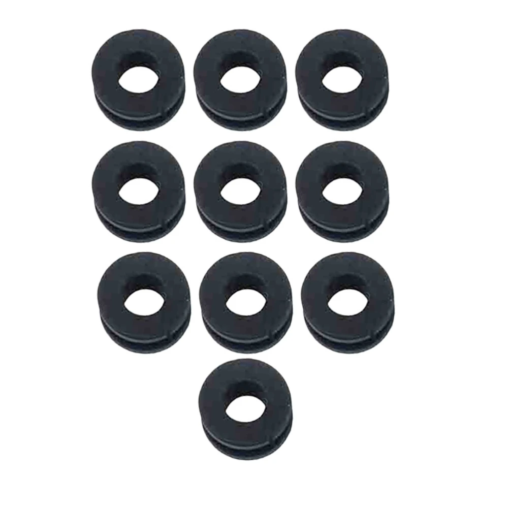 10PCS Motorcycle Buffer Sets Electric Car Absorption Rubber Ring Rear Damping Buffer Apron Black