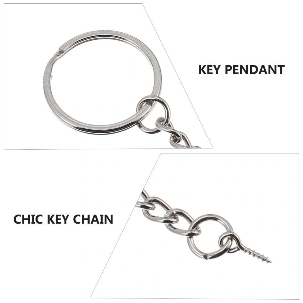 100pcs Elaborate Key Chains Key Pendants Cartoon Key Rings Ornaments with Chain