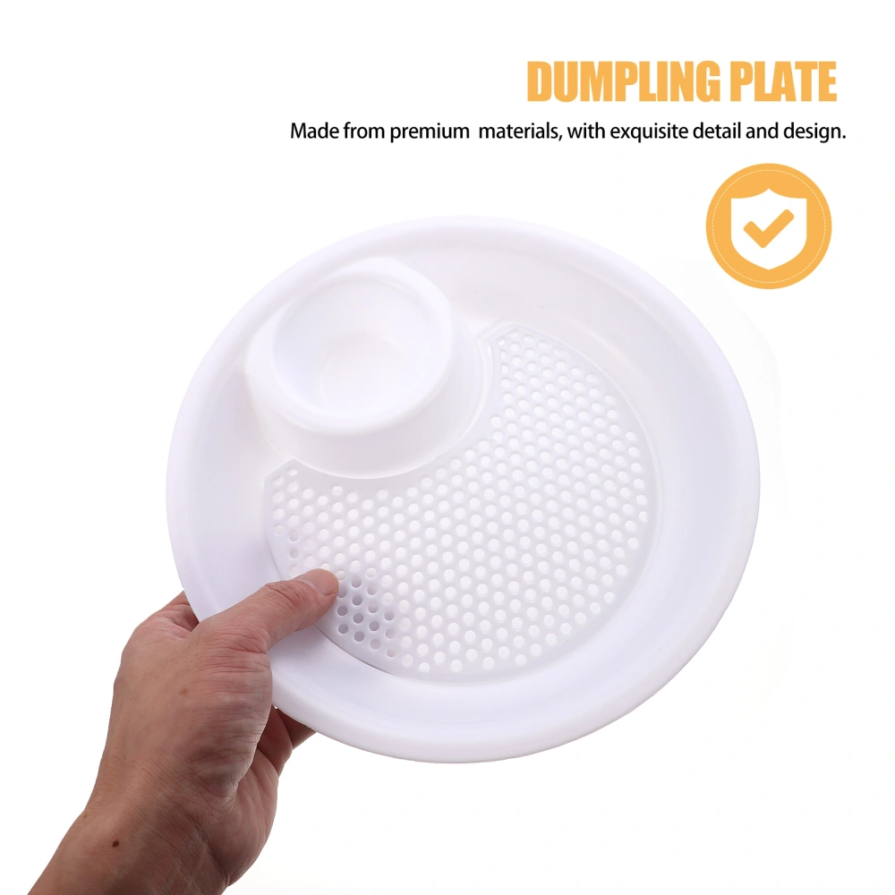 6Pcs Multi-function Drain Dish Plastic Dumpling Dish Breakfast Storage Tray for Home