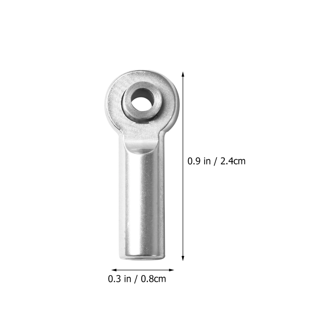 10Pcs Metal Swivel Joint Double-end Thread Rotating Joint for Repairing Store Home (Silver)