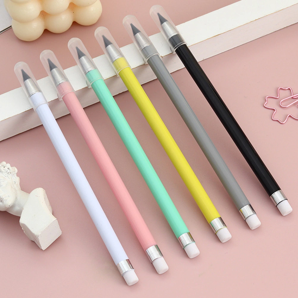 6Pcs Erasable Study Pencil Inkless Painting Pencils Non Sharpening Pencils