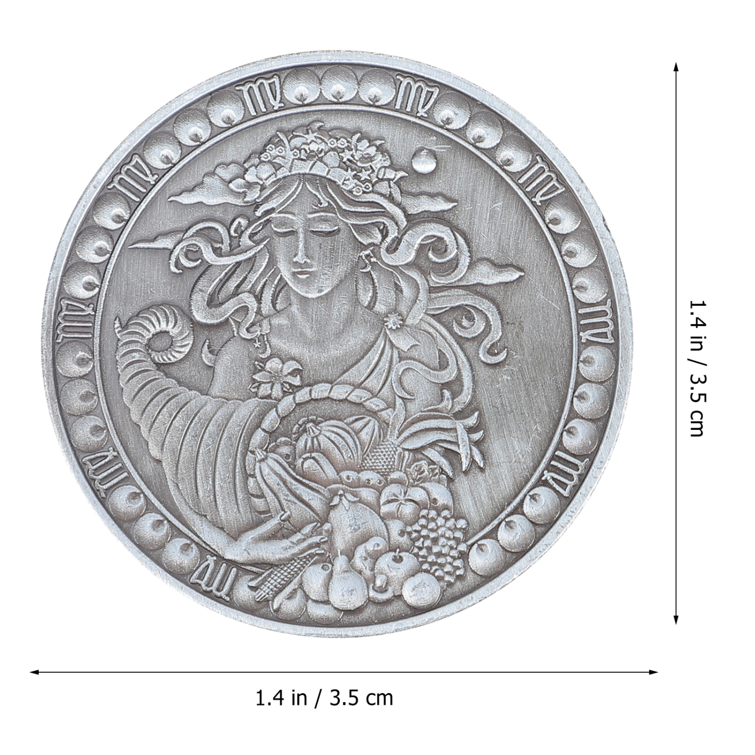 2Pcs Virgo Constellation Coins Commemorative Coins Zinc Alloy Collection Coins