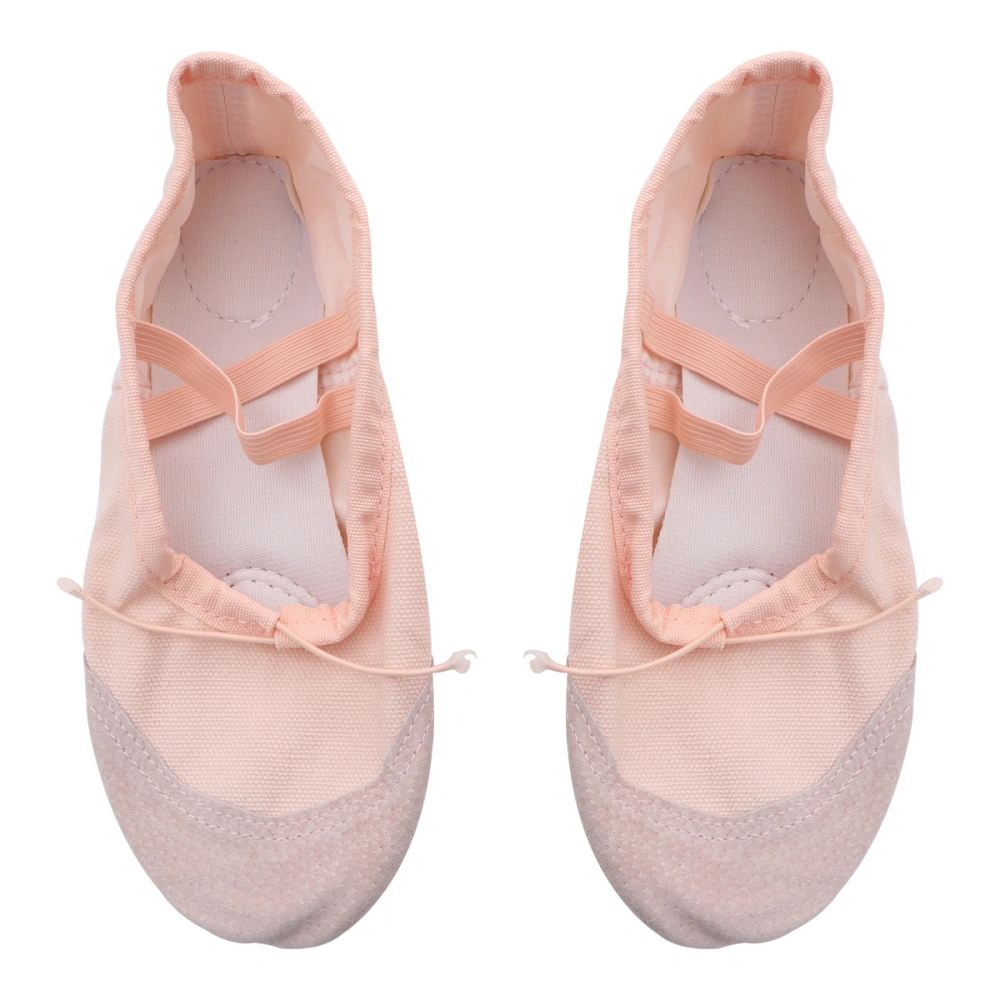 1 Pair of Ballet Shoes Lightweight Anti-slip Dancing Shoes Yoga Shoes for Kids Adults - Size 36 (Pink)