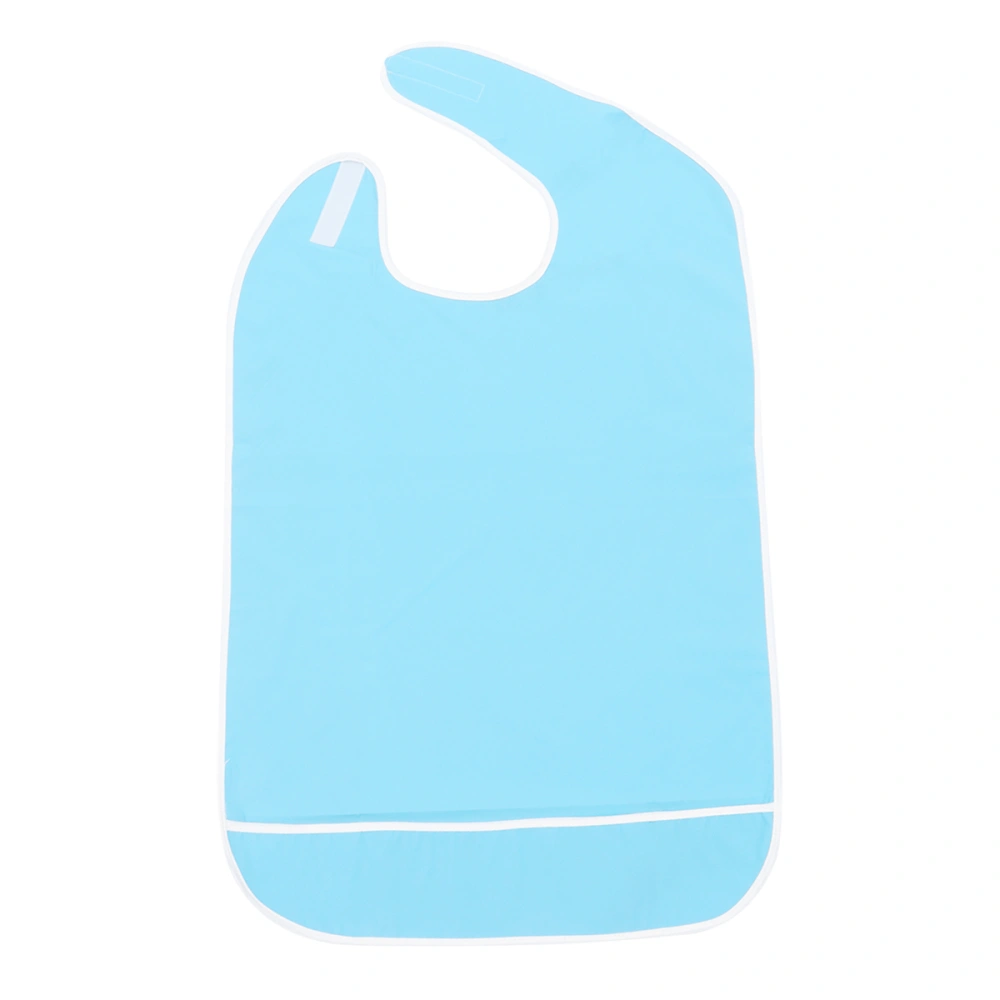 Waterproof Adults Bib Creative The Old Towel Eating Bibs Cotton Saliva Towel with Pocket (Blue, 50x80cm)