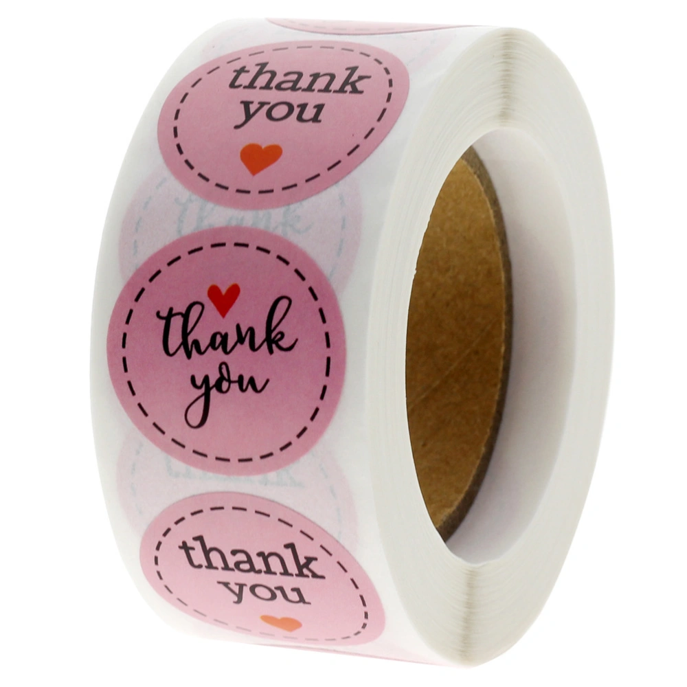 500pcs Thank You Letter DIY Sticker Gift Decals Party Sticker Decor Dessert Cake Package Sticker (500pcs/Roll)