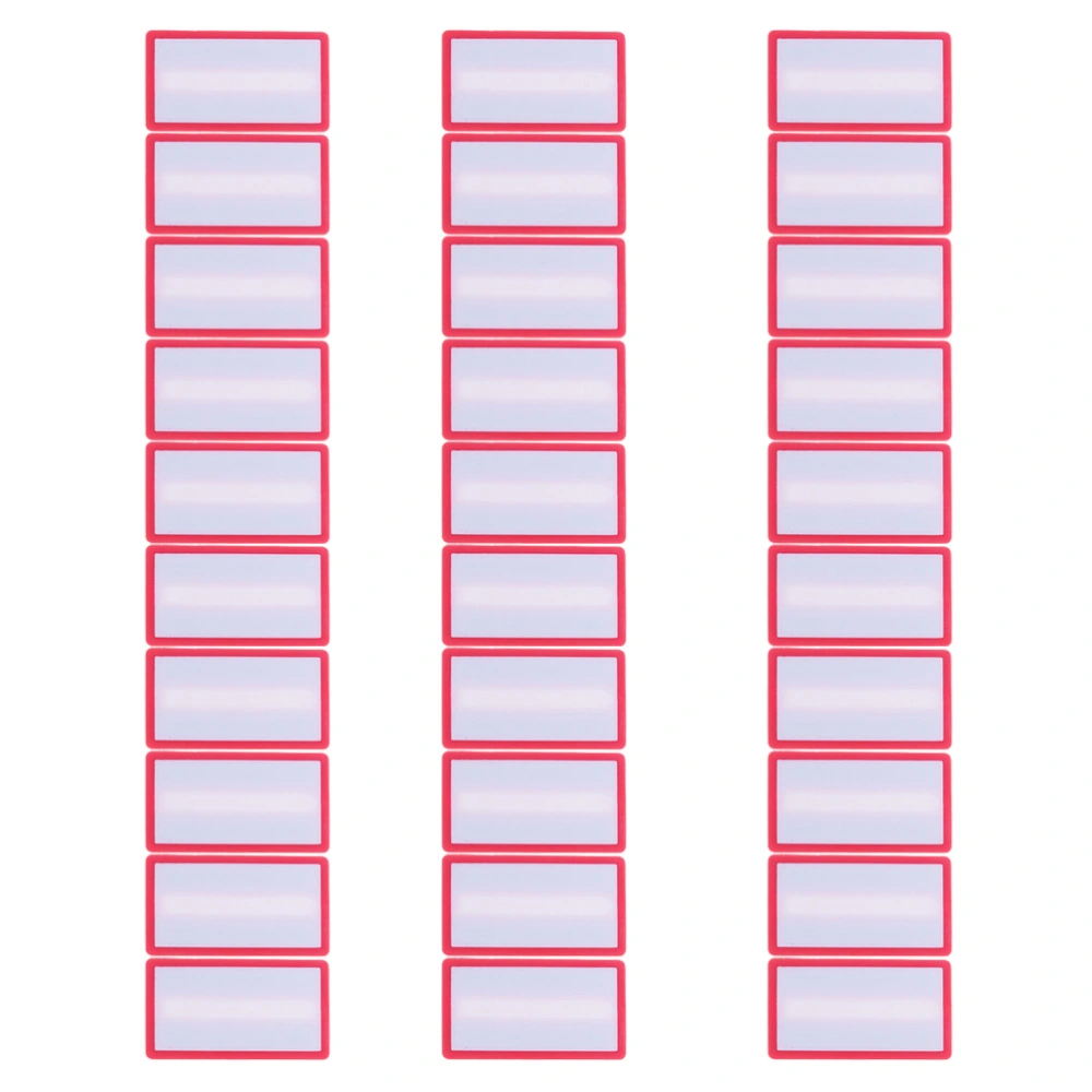 30Pcs Blank Board Fridge Magnet Dry Erase Board Writing Magnetic Board Whiteboard Fridge Sticker Red