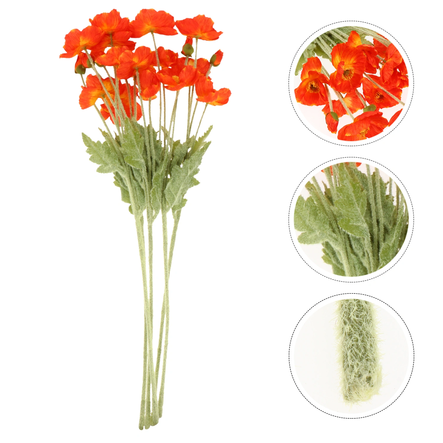 5 Pcs Realistic Silk Flowers Artificial Flowers Bouquet Decor Simulation Flowers