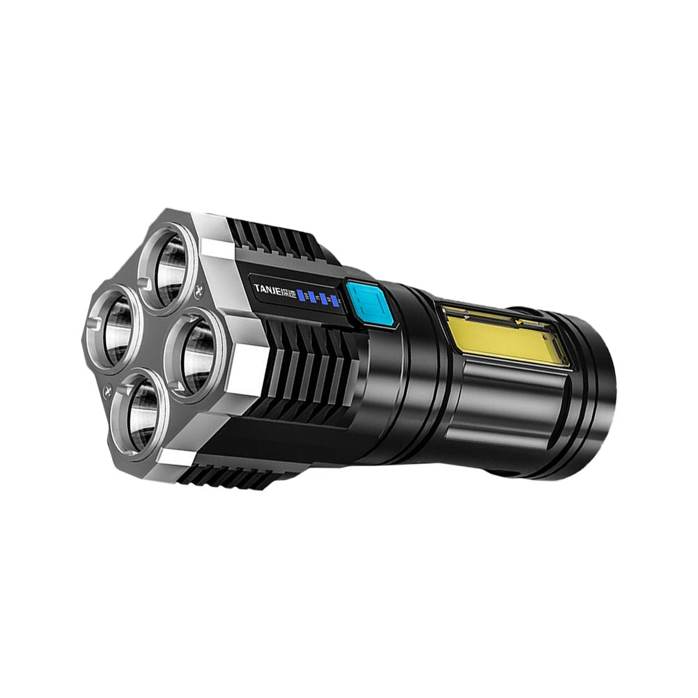 1pc Outdoor Flashlight USB Rechargeable Flashlight Home Use Handheld Flashlight