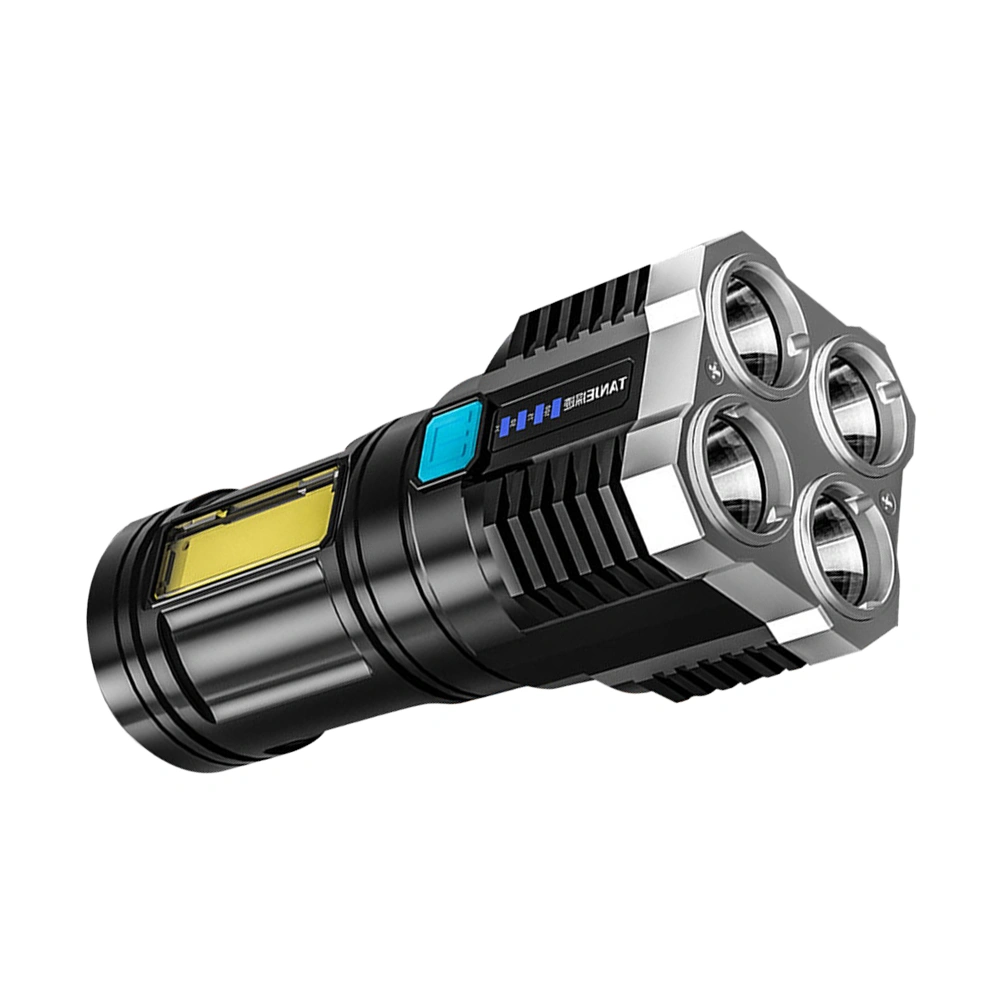 1pc Outdoor Flashlight USB Rechargeable Flashlight Home Use Handheld Flashlight